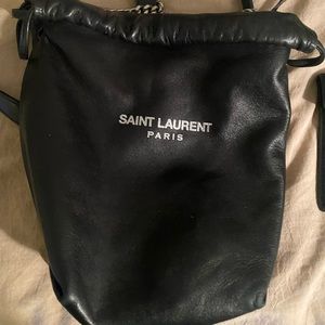 YSL Small Teddy Bucket Lamb Skin